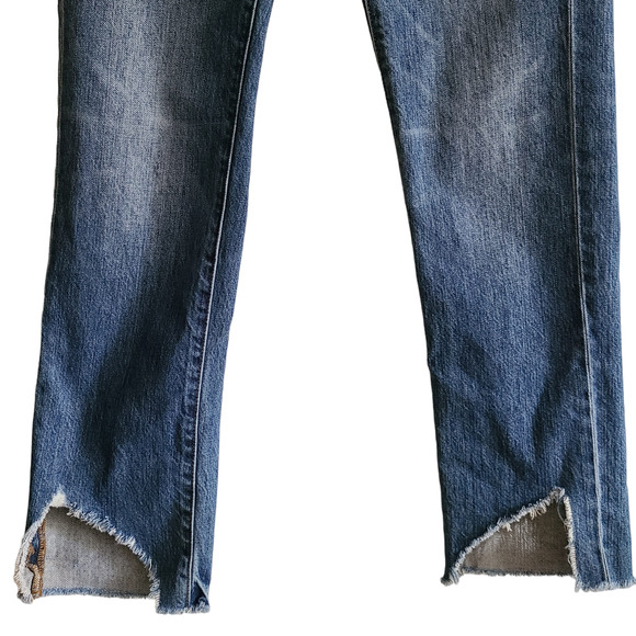 POINT SUR J. CREW Retro Boy‎ High Rise Frayed Hem Cotton Jeans K3440 Women's 24 - Picture 2 of 15